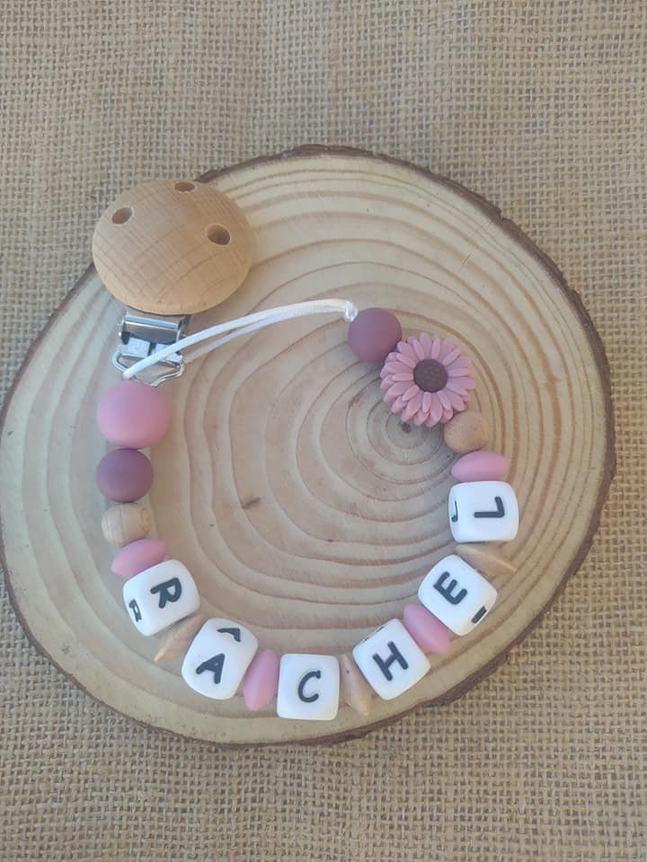 Attache tétine silicone fleur – Image 2