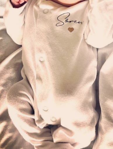 Pyjama coton blanc personnalisé – Image 2
