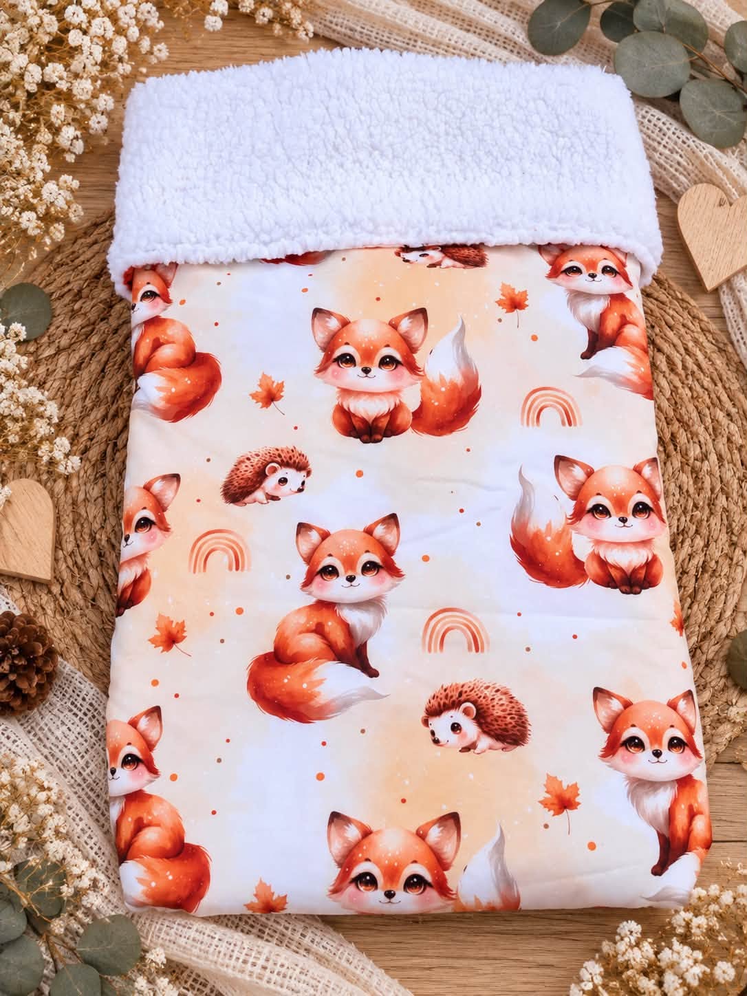 Couverture Renard sherpa personnalisée