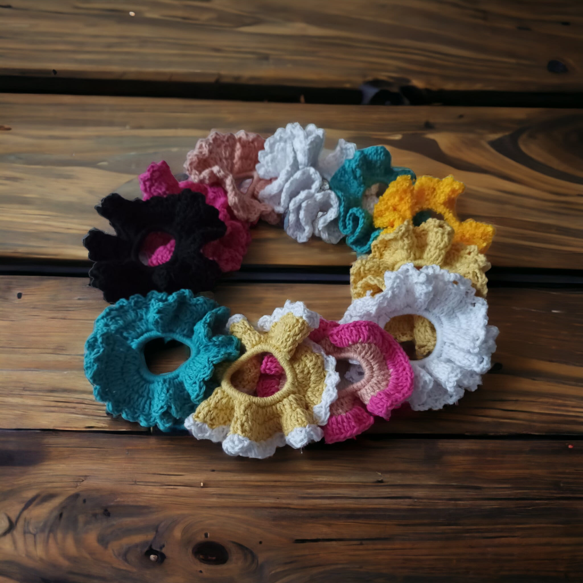 chouchou fait main crochet