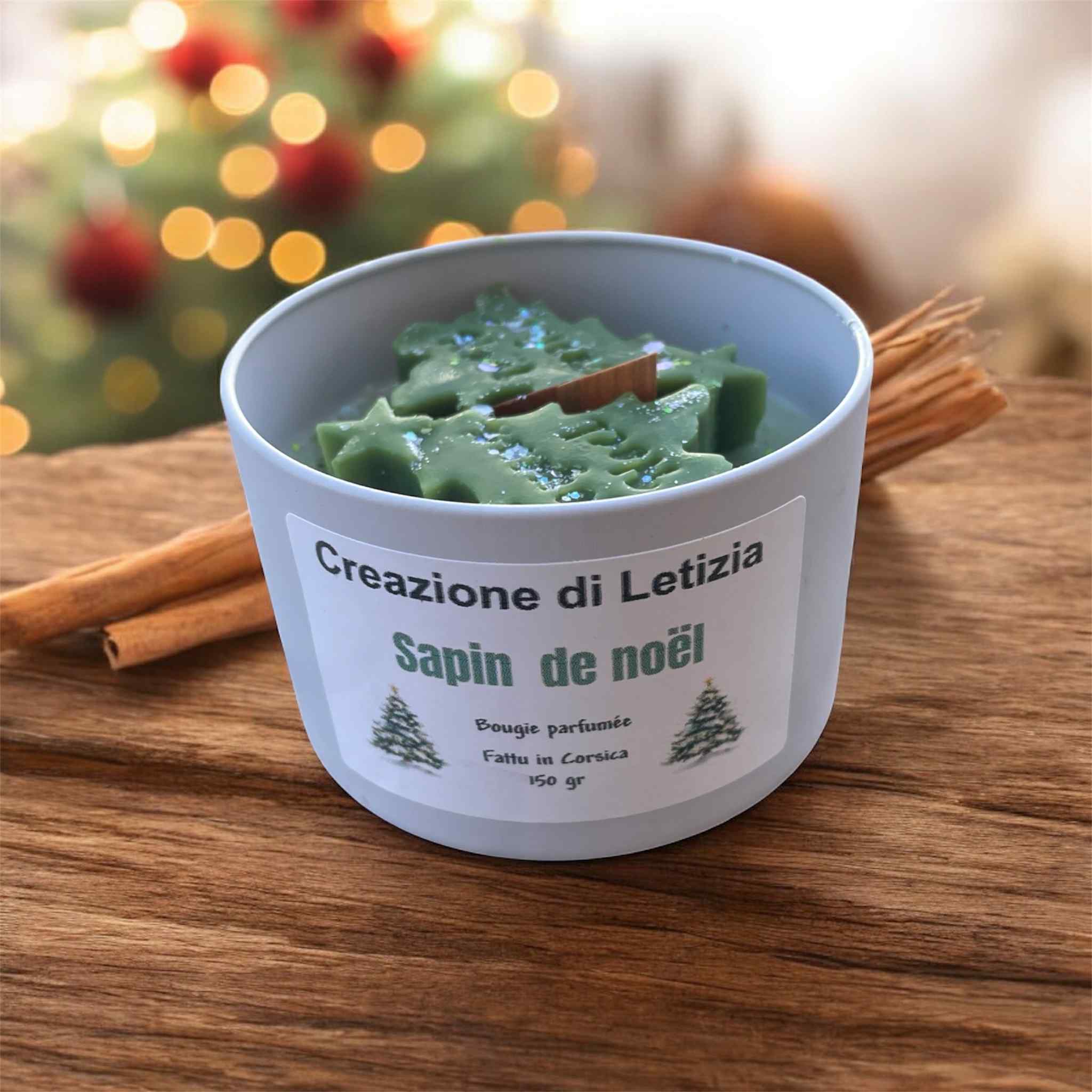 Bougie parfumée sapin noël