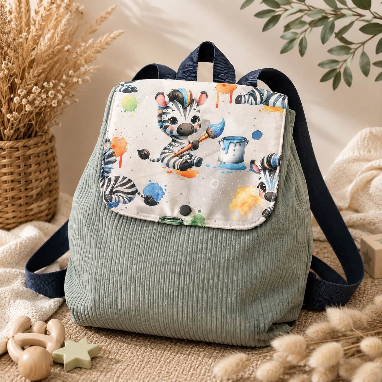 Sac à dos maternelle zèbre